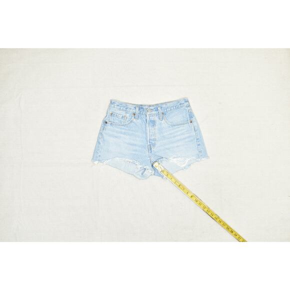 Levi's Premium 501 Women's High Rise Denim Cutoff Jean Shorts Size 28 - Picture 5 of 8